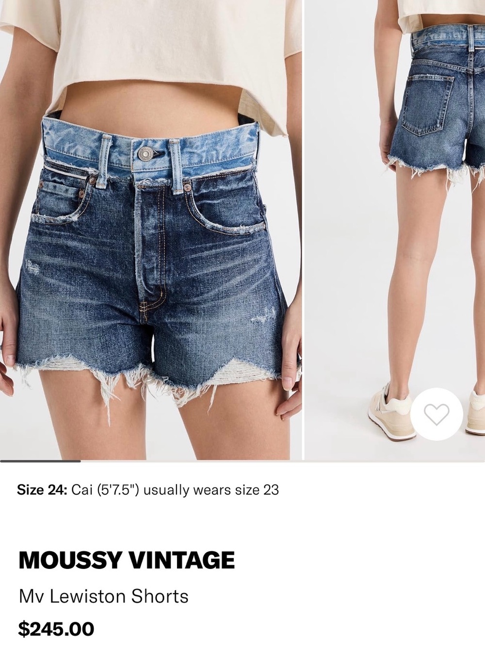 Moussy Vintage Lewiston Frayed Hem Shorts